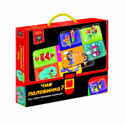 Гра розвиваюча з пластиковими картками Чия половинка